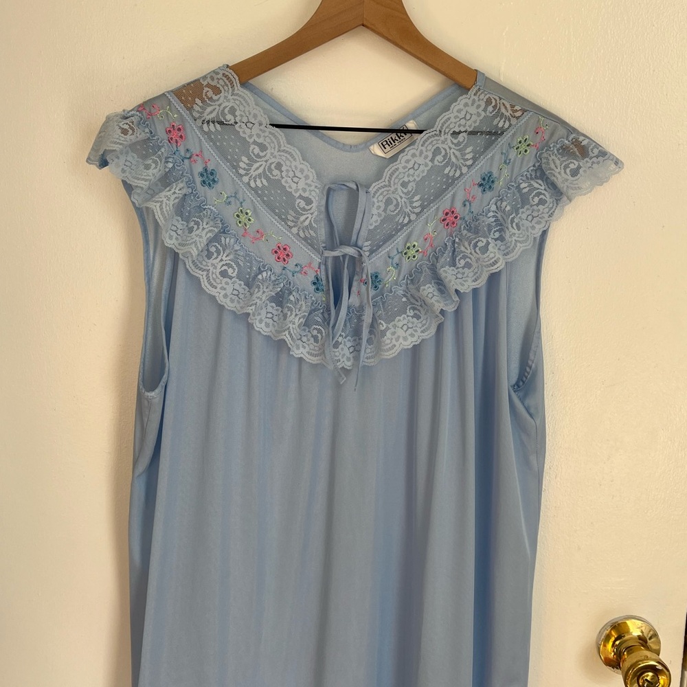 Rikki baby blue lace night gown